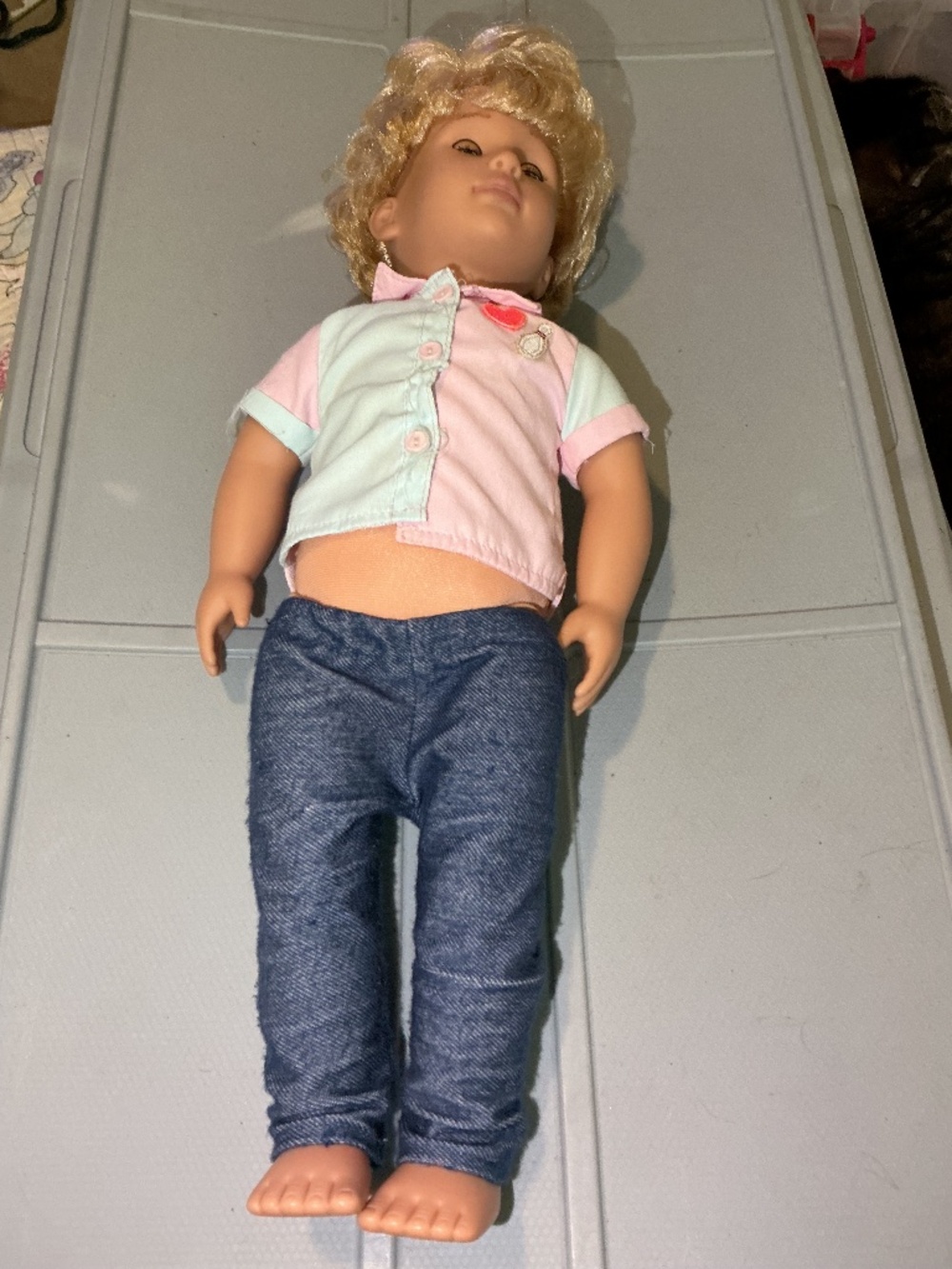 Battat Our Generation 18” Doll Gabe Surfer Boy Doll Blonde Curly Hair Green Eyes